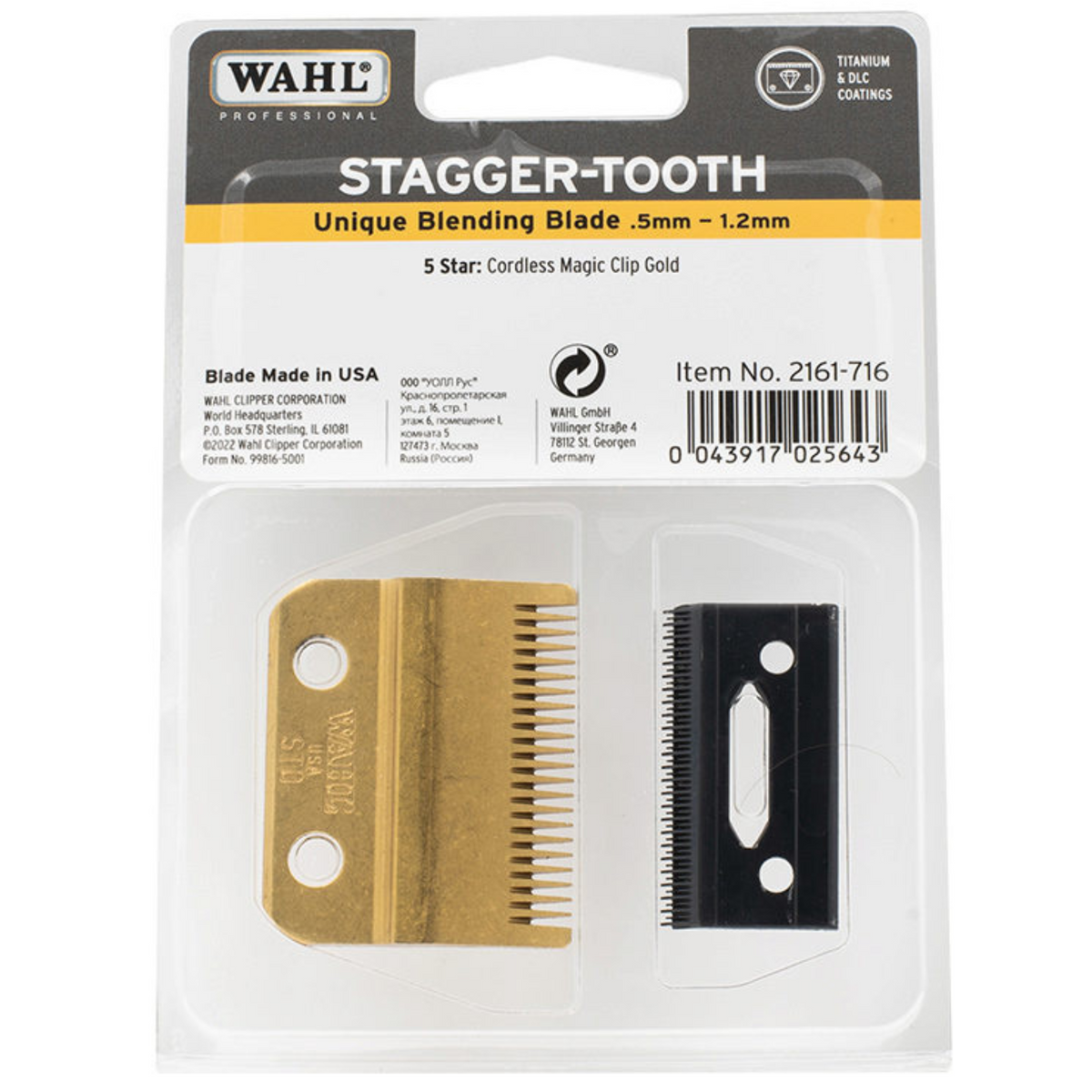 Wahl 5 Star Gold Stagger Tooth Blade — CLIPRONS