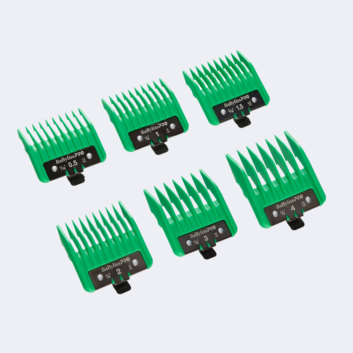 BaBylissPRO Precision Clipper Guards Green — CLIPRONS
