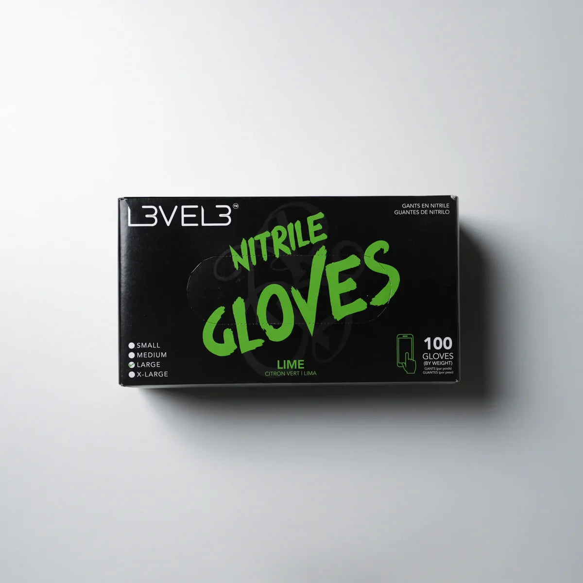 L3VEL3 Nitrile Gloves Lime — CLIPRONS