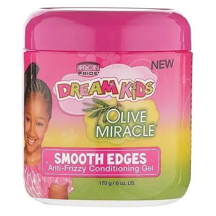 African Pride Dream Kids Olive Miracle Smooth Edges Anti-Frizzy Conditioning Gel (3 Pack) - Contains Olive Oil, Reduces Hair Dryness & Breakage, 6 Oz — CLIPRONS