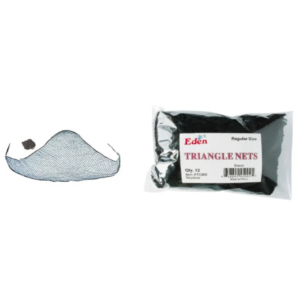 Eden Triangle Hair Nets - Regular Size - Brown — CLIPRONS