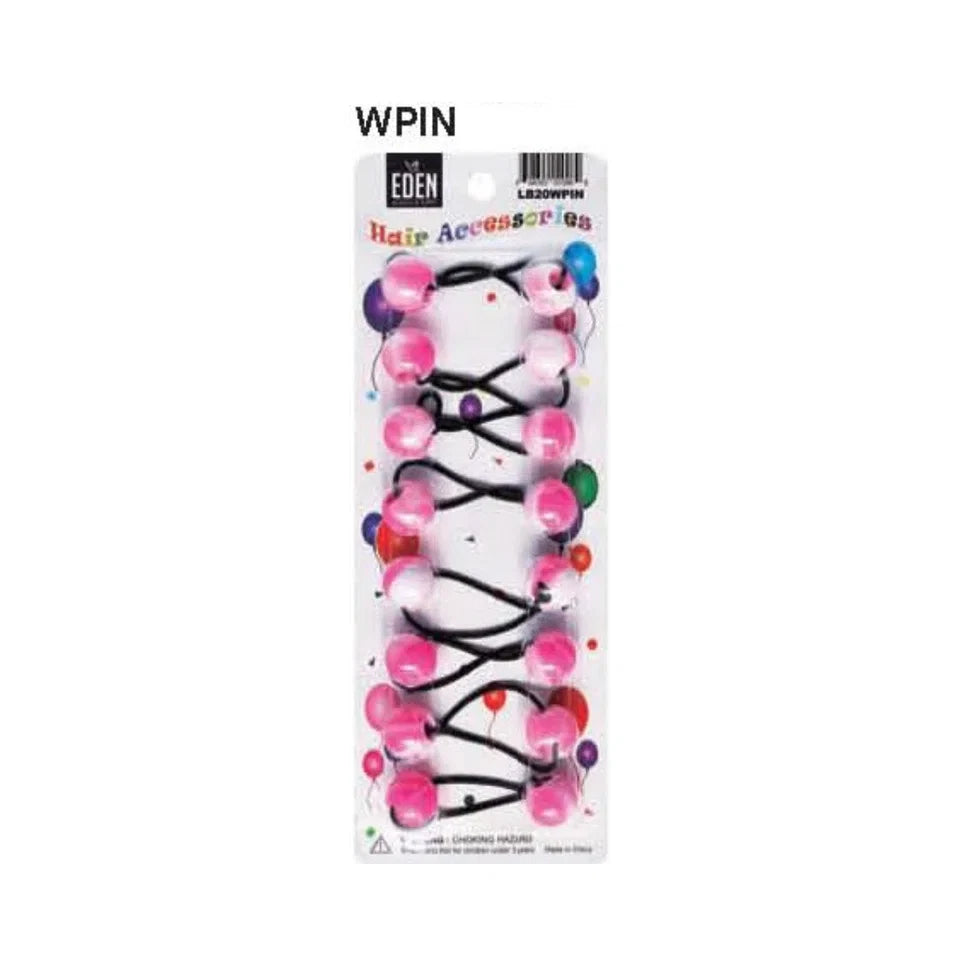 Eden 8pcs Hair Beads - White & Pink — CLIPRONS