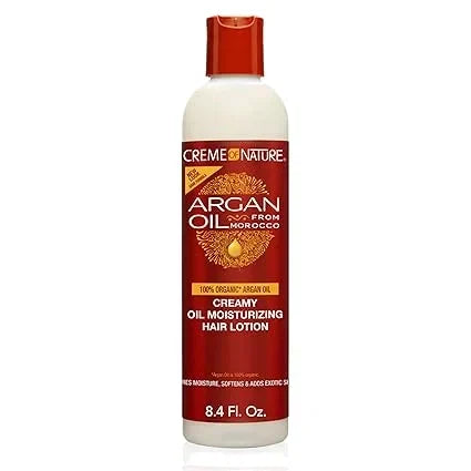 Creme of Nature Argan Oil from Morocco Creamy Oil Moisturizing Hair Lotion, Restores Moisture, Controls Frizz, Curl Care Gift for Women, 8.45 fl oz — CLIPRONS