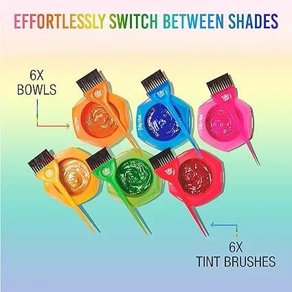 Small Hair Coloring Dye Mixing Tint Bowls and Brush Kit Set of 7 — CLIPRONS