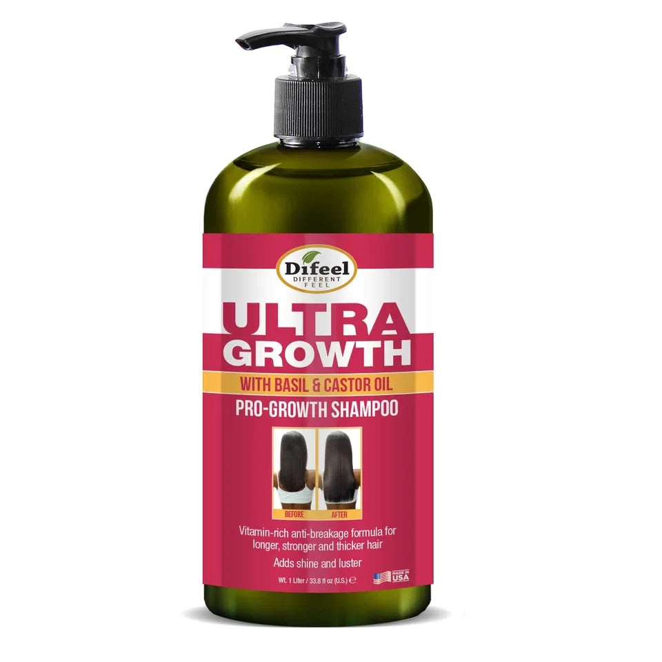 Difeel Ultra Growth Basil & Castor Oil Shampoo - 355ml — CLIPRONS