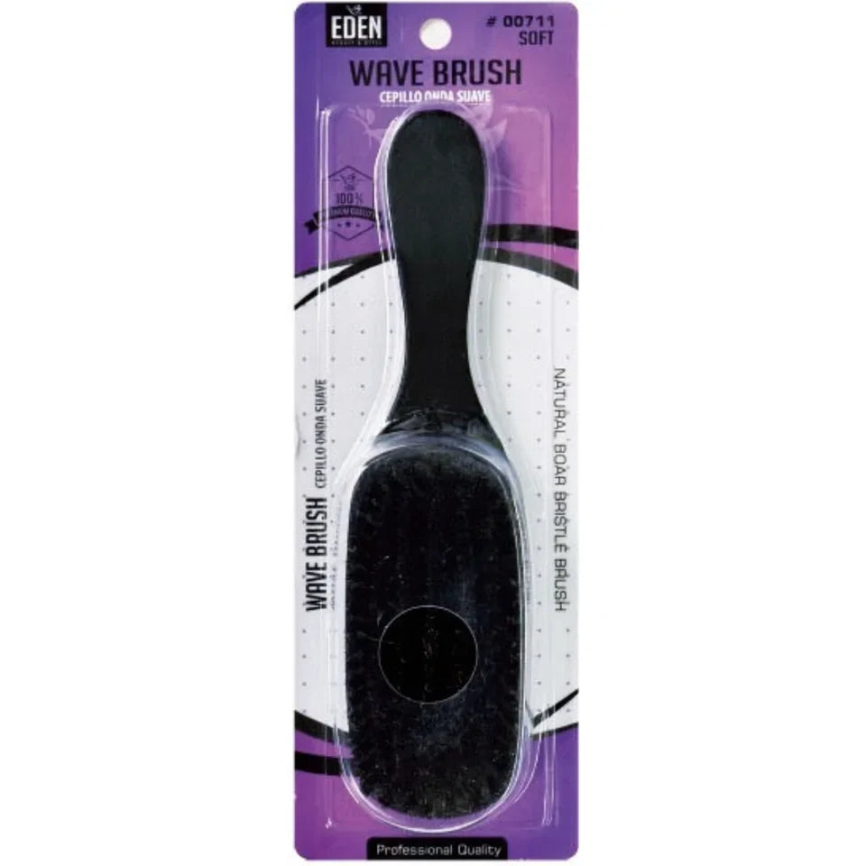 Eden Soft Wave Natural Boar Bristle Brush - Black — CLIPRONS