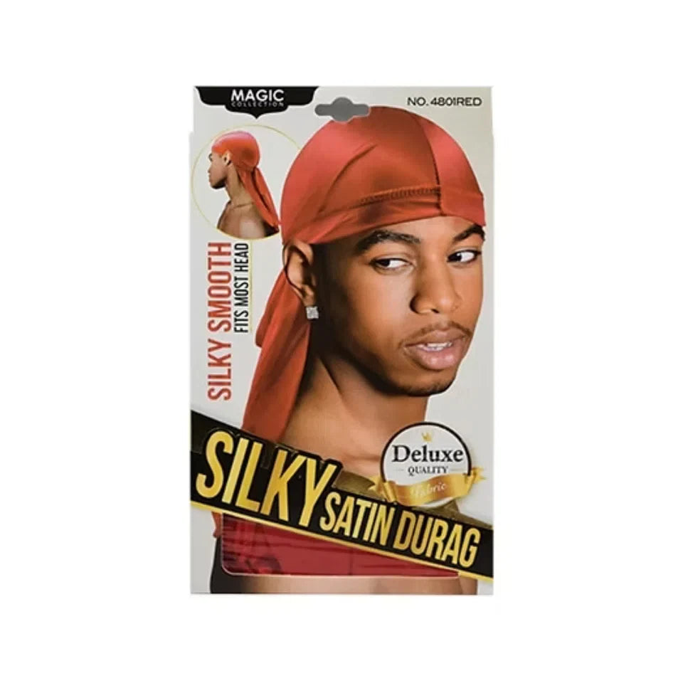 Magic Collection Silky Satin Durag – Red — CLIPRONS