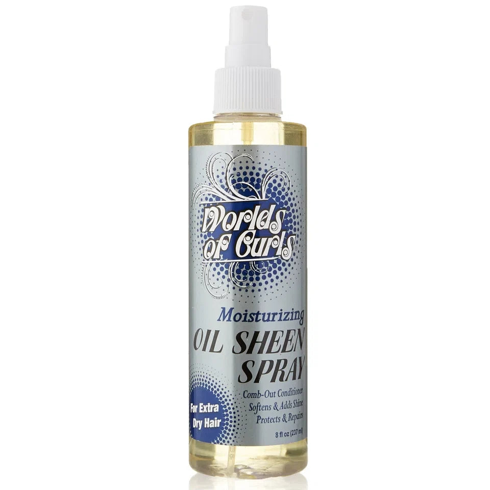Worlds Of Curls Comb Out Conditioner & Oil Sheen Spray Moisturizer Extra Dry Hair - 237ml — CLIPRONS