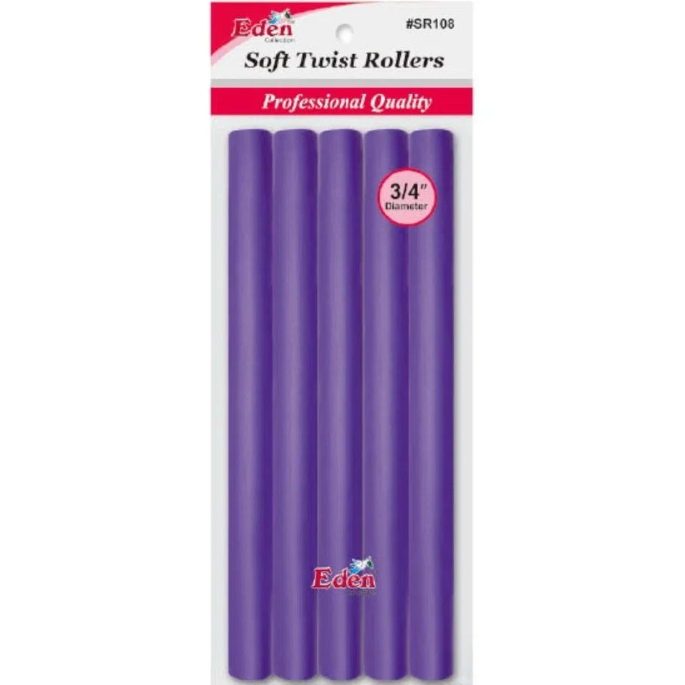 Eden 3/4'' Soft Twist Hair Rollers - Purple — CLIPRONS