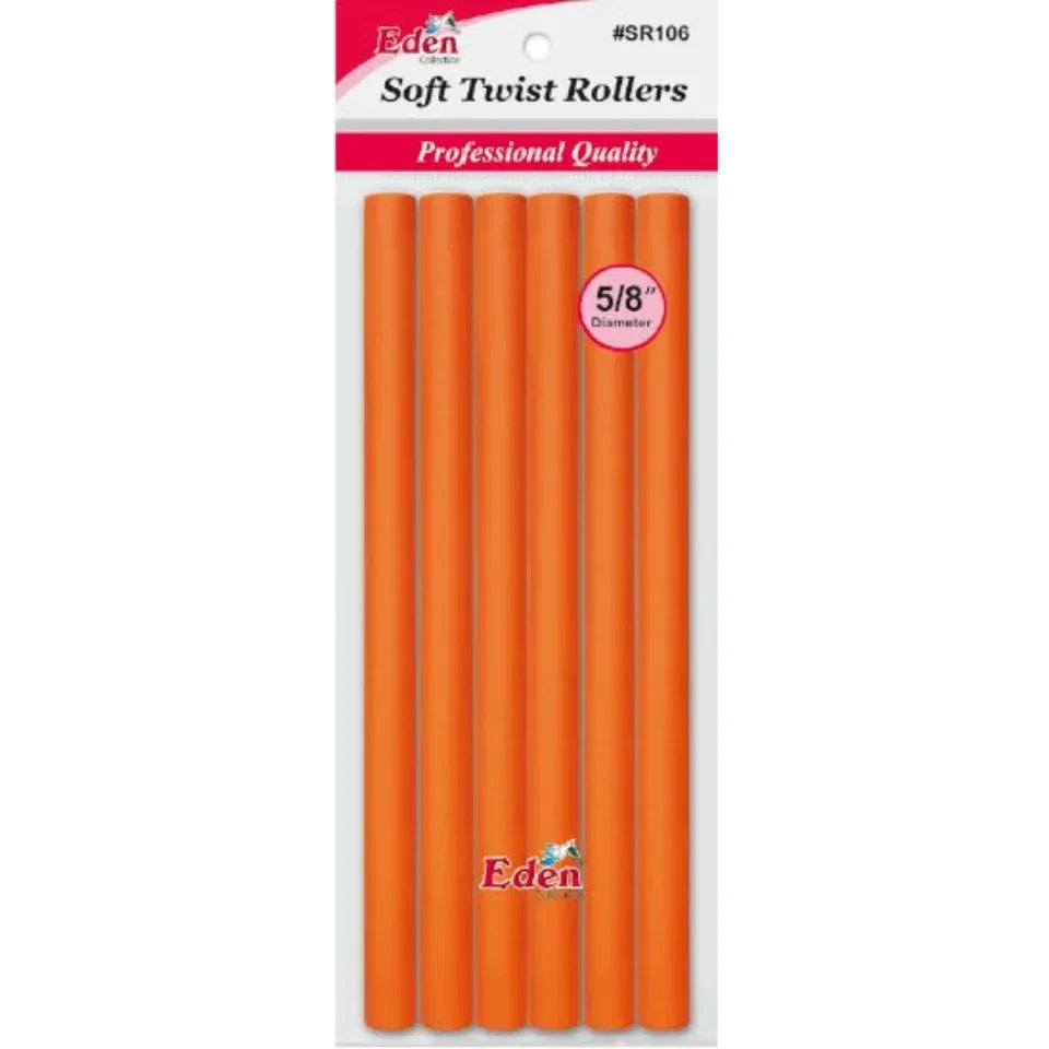Eden 5/8" Soft Twist Hair Rollers - Orange — CLIPRONS