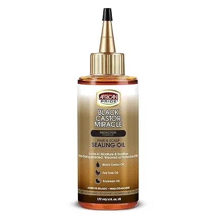 African Pride Black Castor Miracle Hair & Scalp Sealing Oil - 177ml — CLIPRONS