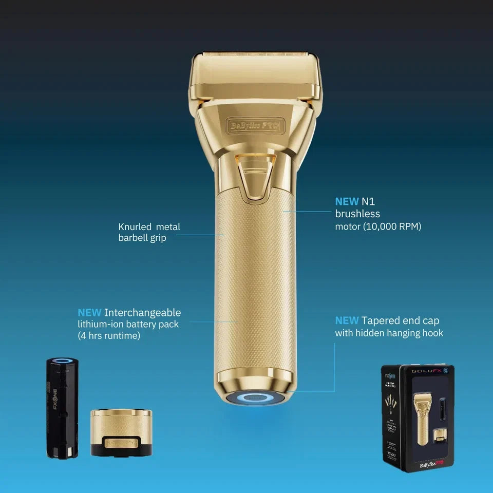 BaBylissPRO FXONE GOLDFX Double Foil Shaver — CLIPRONS