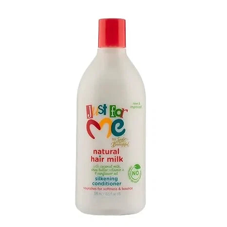 Just For Me Natural Hair Milk Silkening Conditioner, Nourishes For Softness & Bounce, With Coconut Milk, Shea Butter, Vitamin E & Sunflower Oil, 13.5 Ounce — CLIPRONS