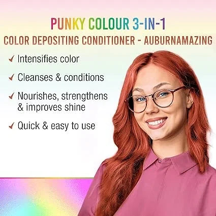 Punky 3-in-1 Color Depositing Shampoo + Conditioner Auburnmazing — CLIPRONS