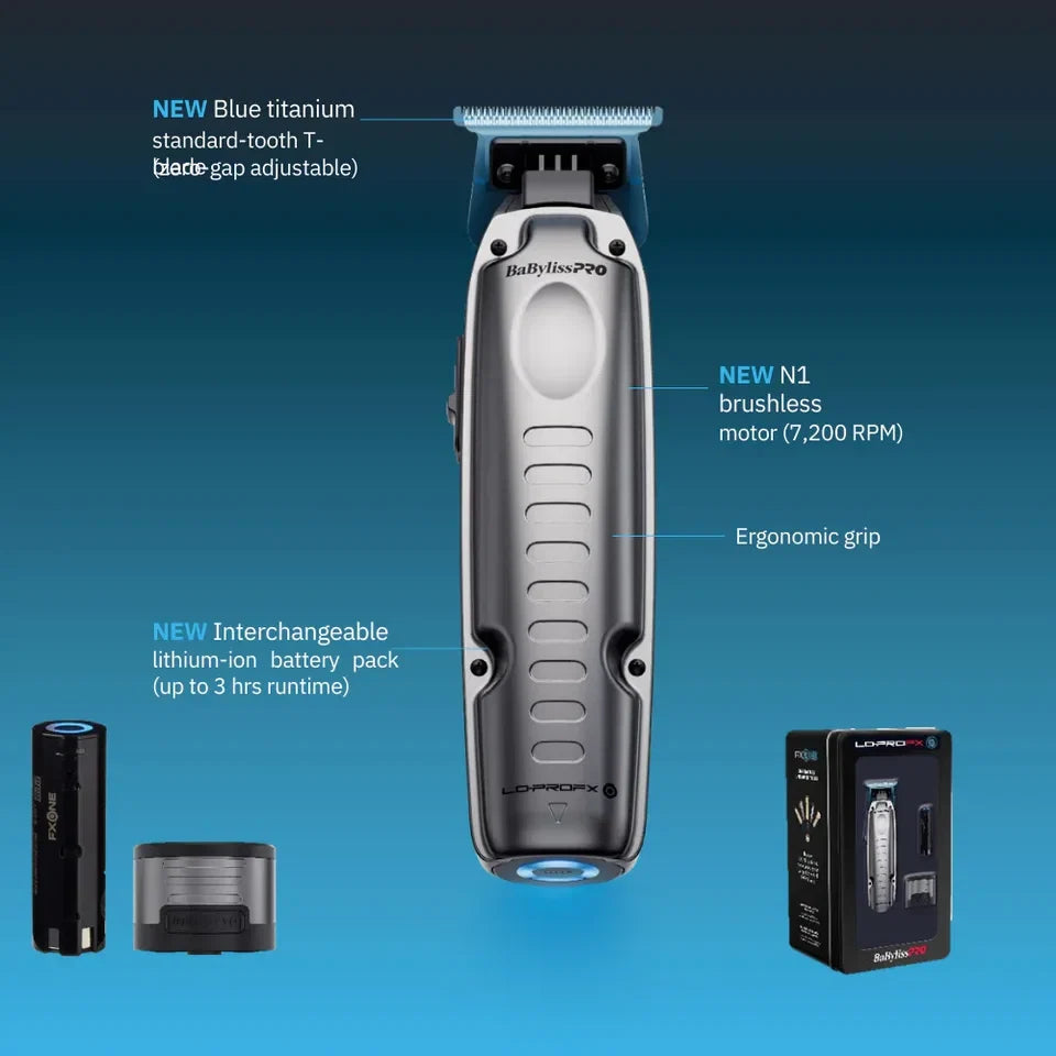 BaBylissPRO LOPROFX FXONE High Performance Trimmer (Silver) — CLIPRONS