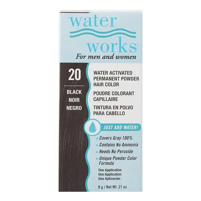Water Works Permanent Powder Hair Color 20 Black — CLIPRONS