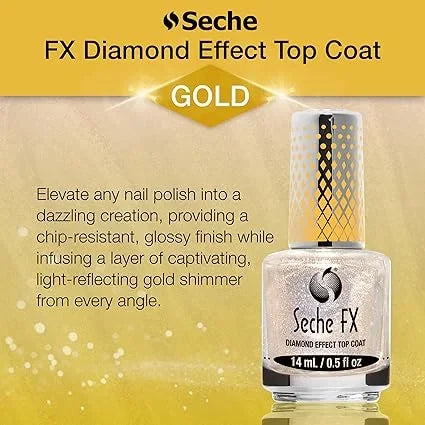 Seche FX Diamond Effect Top Coat Gold — CLIPRONS