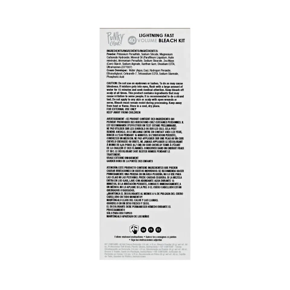 Punky Colour Lightning Fast 40 Volume Bleach Kit — CLIPRONS