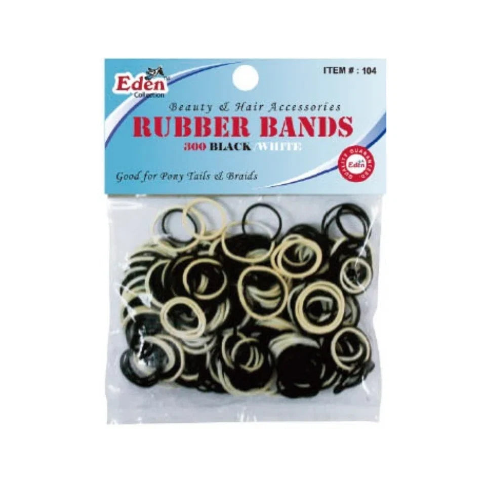Eden 300pcs Rubber Bands - Black & White — CLIPRONS