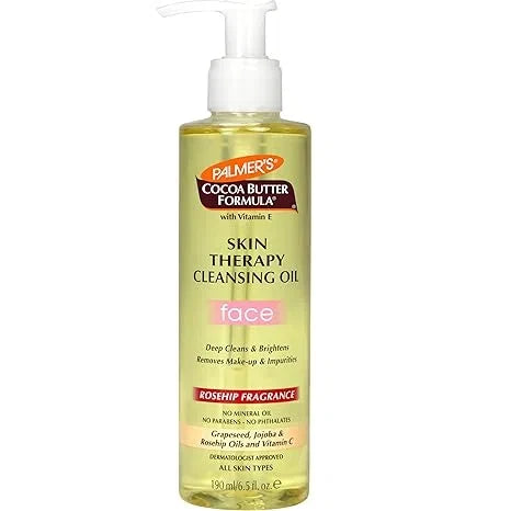 Palmer's Cocoa Butter Formula Skin Therapy Cleansing Oil, Gentle Makeup Remover with Rosehip Oil and Vitamin C, 6.5 Ounce — CLIPRONS