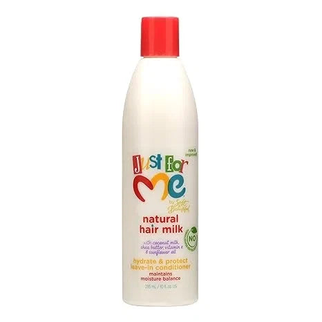 Just For Me Natural Hair Milk Hydrate & Protect Leave-In Conditioner, Maintains Moisture Balance, With Coconut Milk, Shea Butter, Vitamin E & Sunflower Oil, 10 Ounce — CLIPRONS