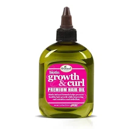 Difeel Growth & Curl Biotin Premium Hair Oil 8 oz. — CLIPRONS