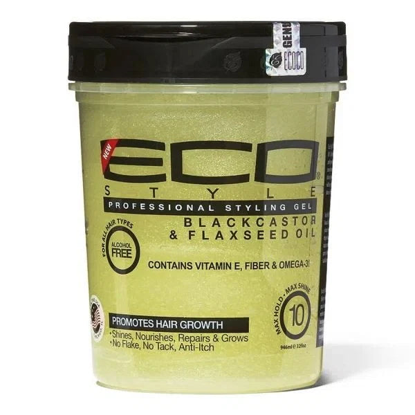 Eco Styler Black Castor & Flaxseed Oil Hair Styling Gel – 32 oz — CLIPRONS