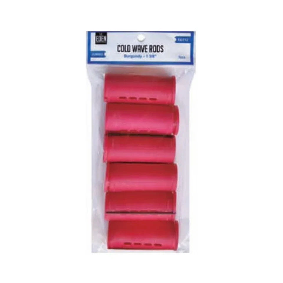 Eden 1" 6pcs Cold Wave Rods - Burgundy — CLIPRONS