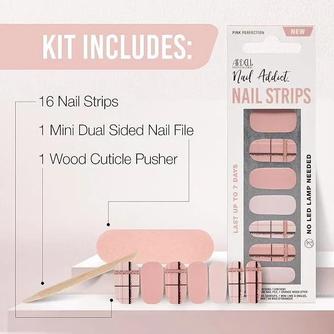 Ardell Nail Addict Nail Strips Pink Perfection — CLIPRONS