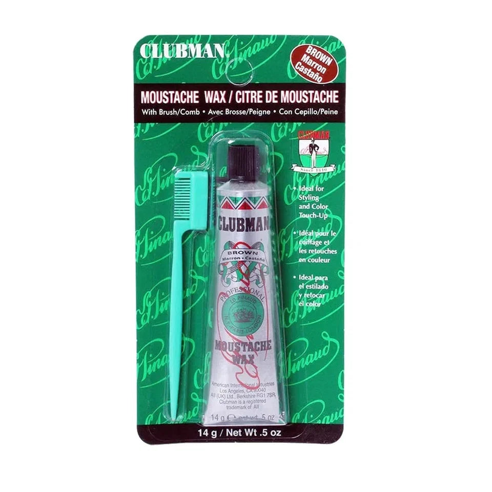 Clubman Moustache Wax Brown — CLIPRONS