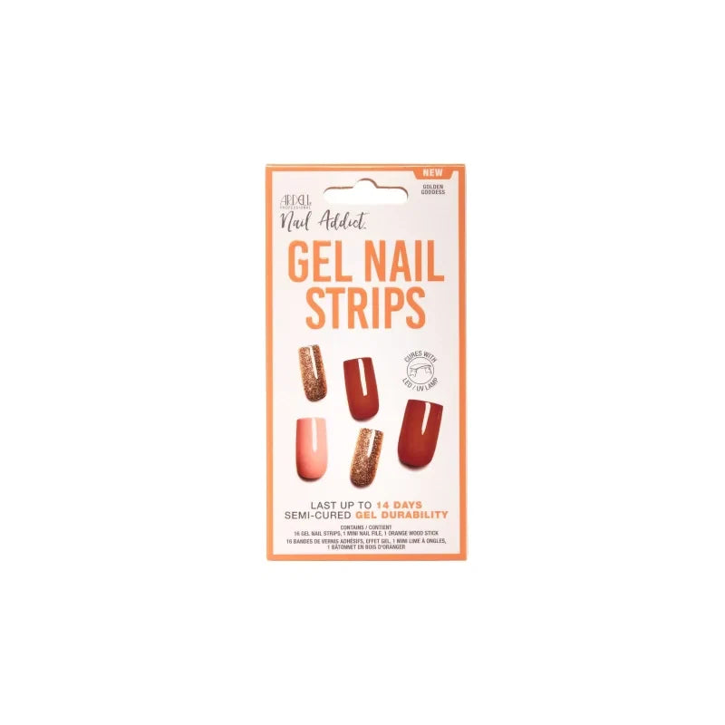 Ardell Nail Addict Gel Nail Strips Golden Goddess — CLIPRONS