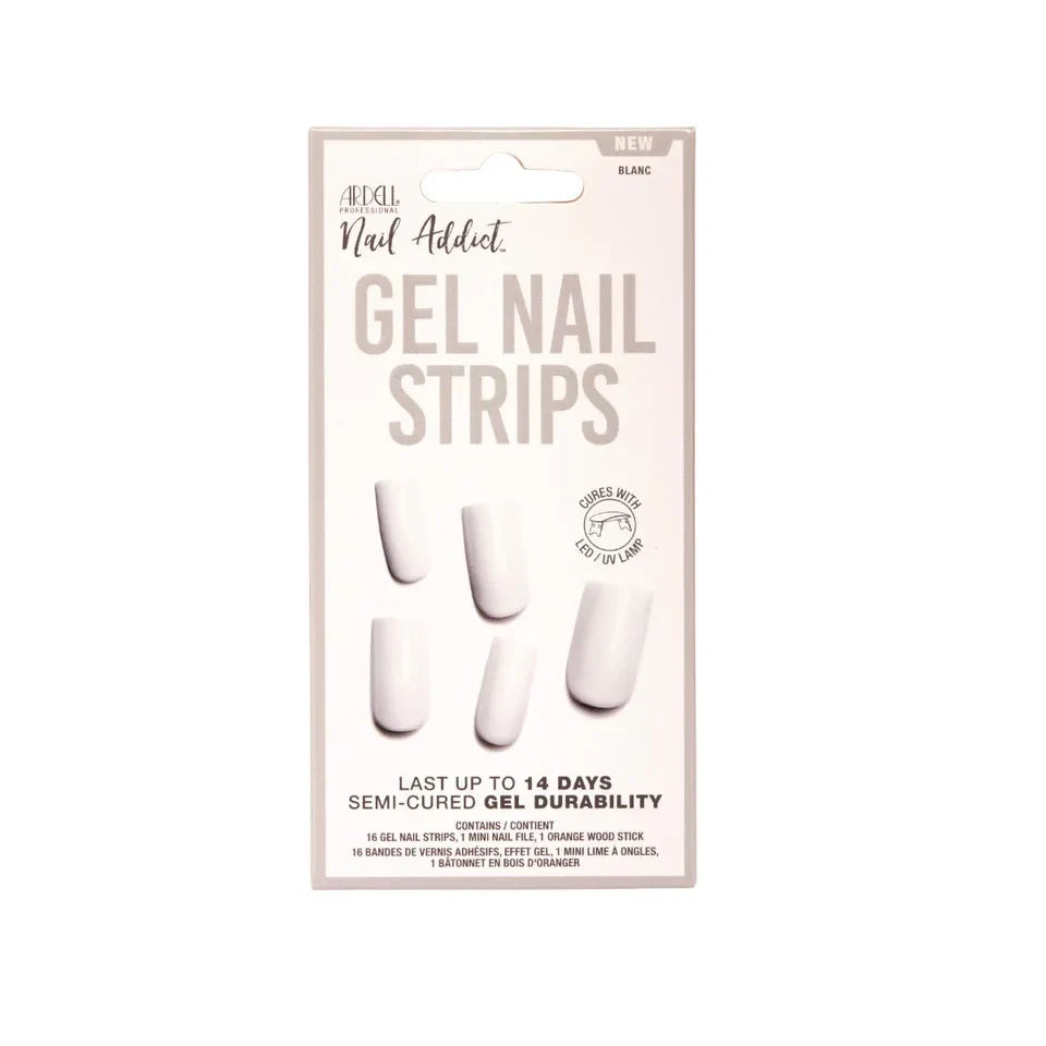 Ardell Nail Addict Gel Nail Strips Blanc — CLIPRONS