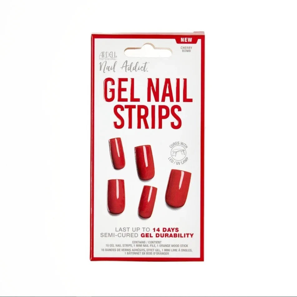 Ardell Nail Addict Gel Nail Strips Cherry Bomb — CLIPRONS