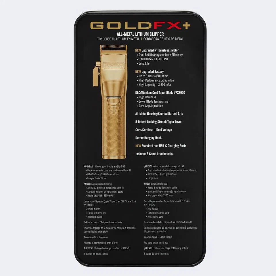 BaBylissPRO GOLDFX Metal Clipper – Cord/Cordless — CLIPRONS