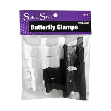 Eden Black & White 2'' Butterfly Clips - 12pcs — CLIPRONS