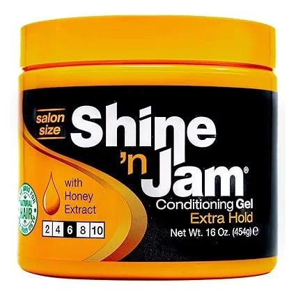 Shine N Jam Conditioning Gel Extra Hold 16 Ounce Jar (473ml) (6 Pack) — CLIPRONS