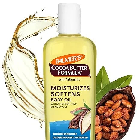 Palmer's Cocoa Butter Moisturizing Body Oil with Vitamin E, Radiant Looking Glow and Skin Hydration, Instant Absorption, Bath, Body and Shower, 8.5 Ounces — CLIPRONS