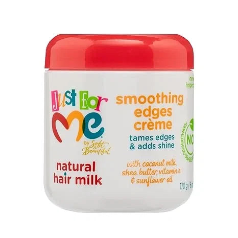 Just For Me Natural Hair Milk Smoothing Edges Creme, Tames Edges & Adds Shine, With Coconut Milk, Shea Butter, Vitamin E & Sunflower Oil, 6 Ounce — CLIPRONS