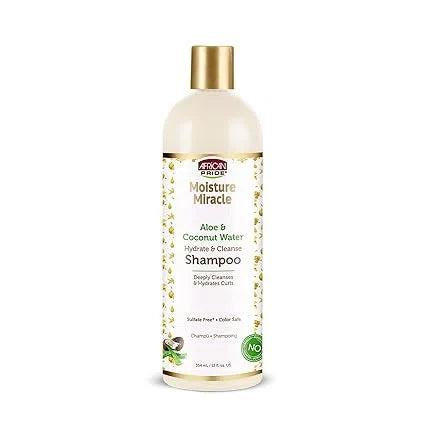African Pride Moisture Miracle Aloe & Coconut Water Shampoo | Hydrating & Moisturizing Shampoo | Color Safe | 12 oz — CLIPRONS