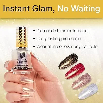 Seche FX Diamond Effect Top Coat Gold — CLIPRONS