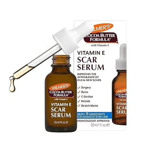 Palmer's Cocoa Butter Formula Scar Serum, Skin Brightening Oil for Face & Body, Concentrated Serum with Vitamin E, Fragrance Free, 1 Fl Oz — CLIPRONS