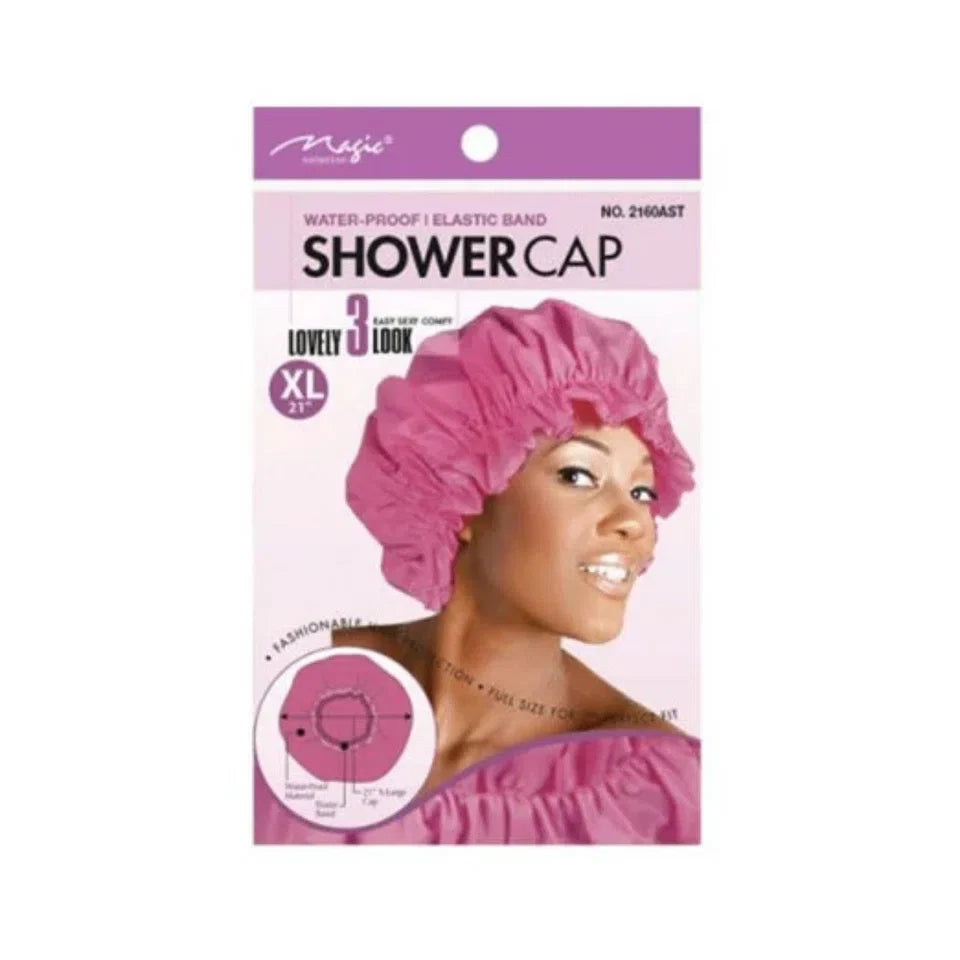 Magic Collection 21'' X-Large Elastic Band Shower Cap – Assorted — CLIPRONS