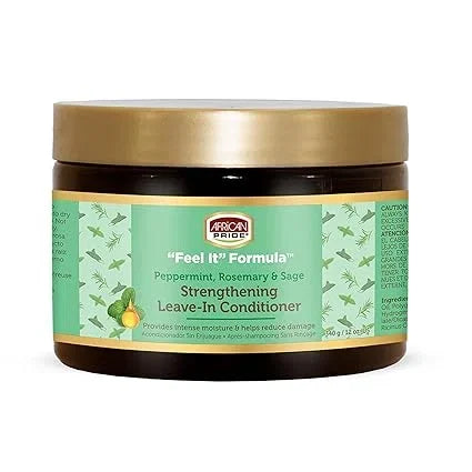 African Pride Feel It Formula Strengthening Leave-In Cream | Leave-In Conditioner & Hair Mask with Peppermint, Rosemary & Sage | Nourishes, Promotes Hair Growth, Frizz Control | 12 oz — CLIPRONS
