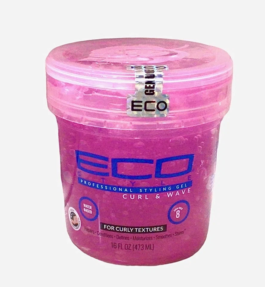 ECO Style Styling Gel Curl & Wave FIRM HOLD 16oz Each Pink — CLIPRONS