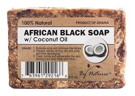 By Natures 100% Natural African Black Soap With Coconut Oil 3.5 Oz (Pack of 1) — CLIPRONS