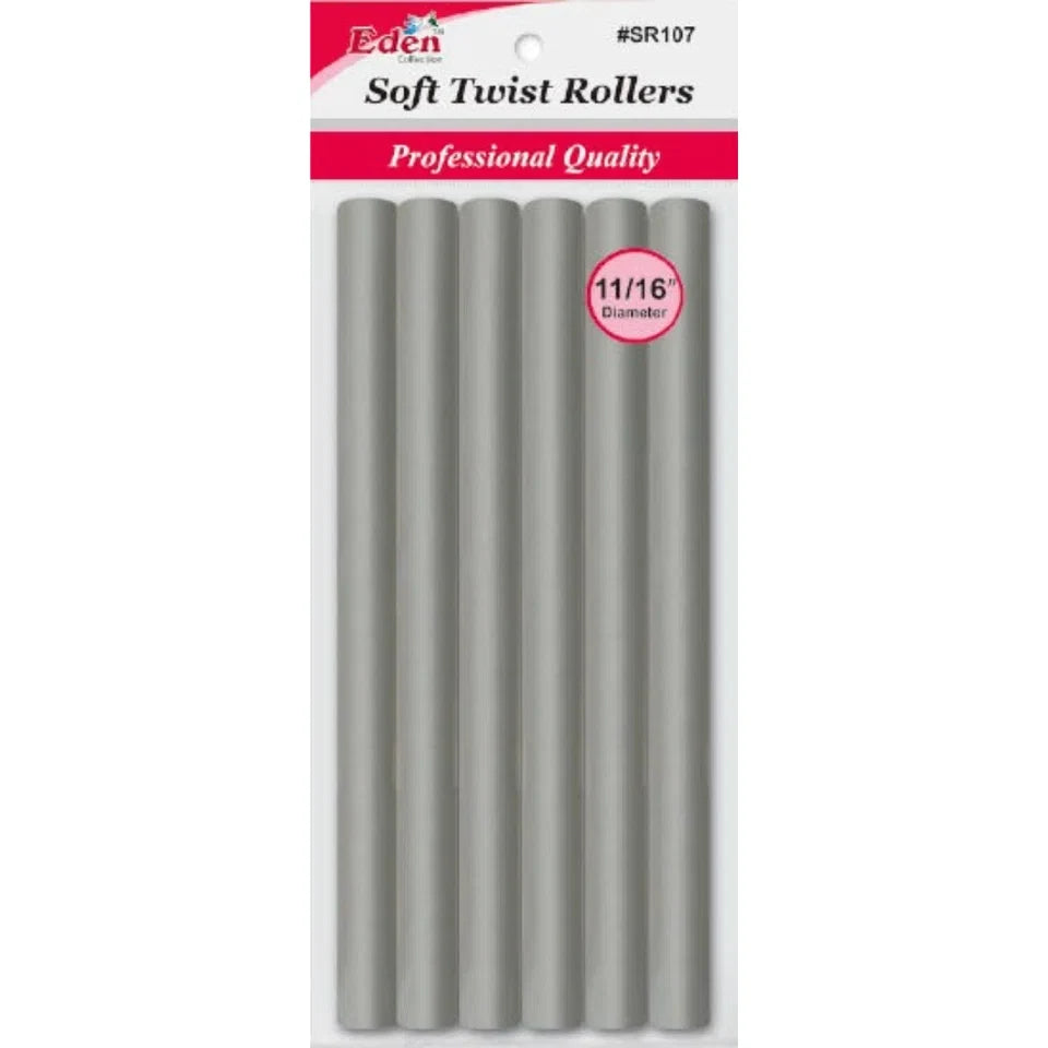 Eden 11/16 " Soft Twist Hair Rollers - Grey — CLIPRONS