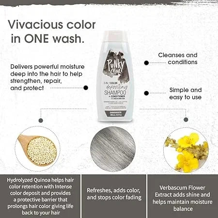 Punky 3-in-1 Color Depositing Shampoo-Conditioner Diamondista — CLIPRONS