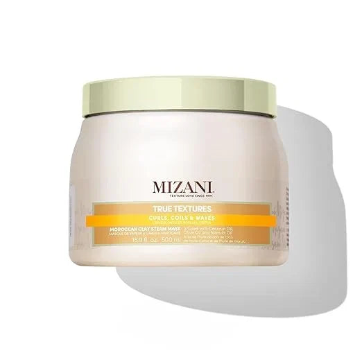MIZANI True Textures Moroccan Clay Steam Mask - Deeply Conditions & Nourishes With Coconut Oil, For Curly Hair — CLIPRONS