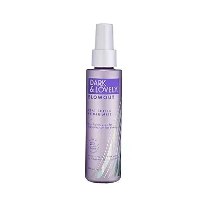 SoftSheen-Carson Dark and Lovely Blowout Heat Shield Hair Primer, Blow Dry Spray & Heat Protectant with Castor Oil, For Curly & All Hair Types, 4.4 fl oz — CLIPRONS