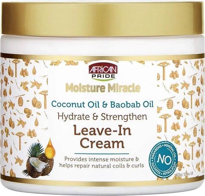 African Pride Moisture Miracle Shea Butter & Flaxseed Oil Curling Cream - Shapes, Hydrates & Adds Shine to Natural Coils & Curls, Moisturizes & Defines Hair, 12 oz — CLIPRONS